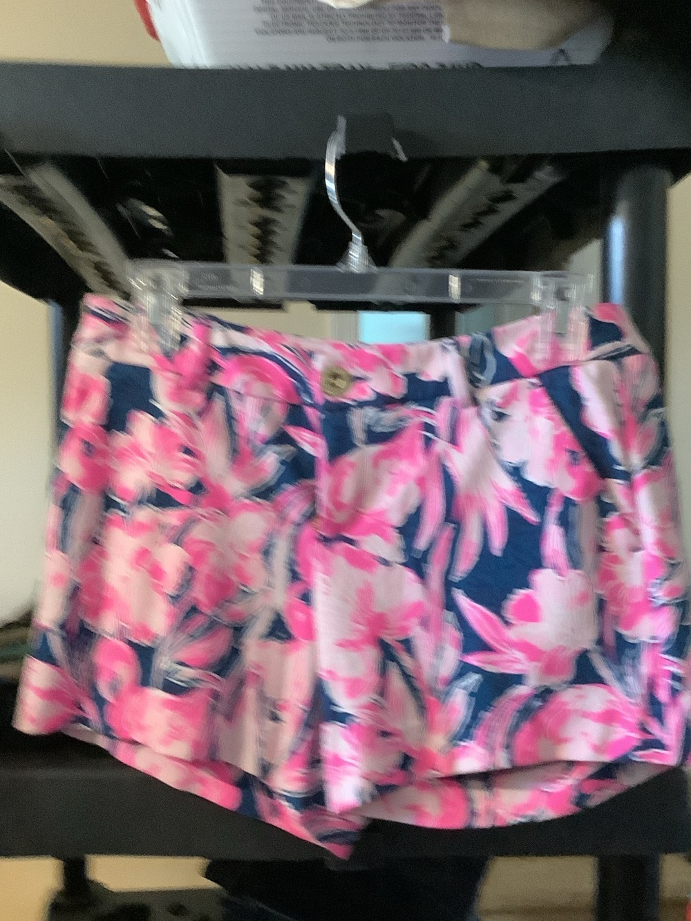 Lilly Pulitzer Navy‎ with Pink Floral Stretch Shorts